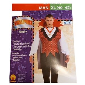 Vampire Halloween Costume 3 pieces XL Worn Once